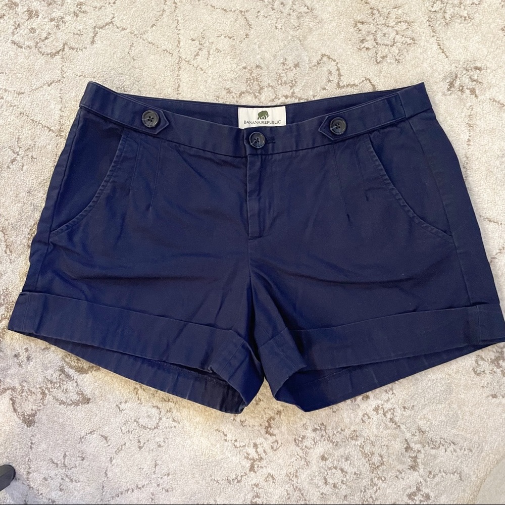 Banana Republic Navy Blue 100% Organic Cotton Shorts Size 8